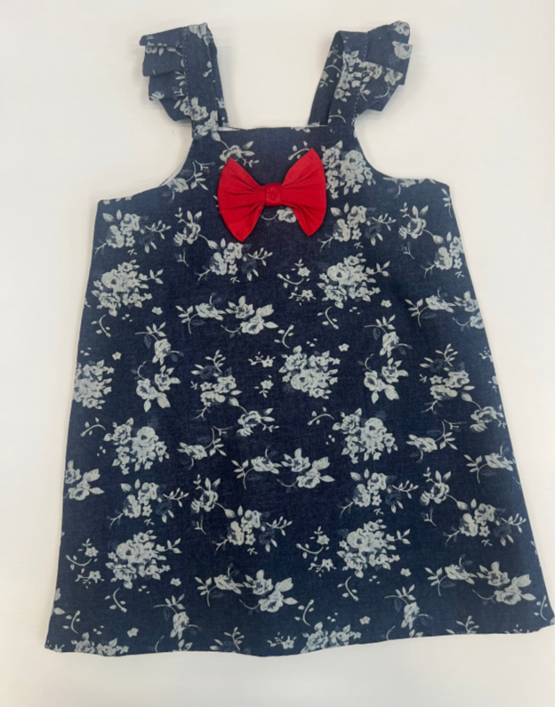 TRAJE JEAN FLOWER STAMP