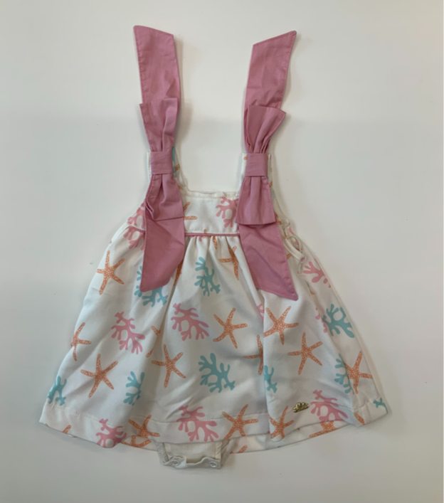 Traje Coral lazo rosa