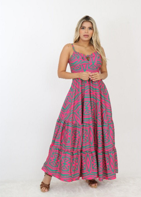 Traje Fucsia-Verde