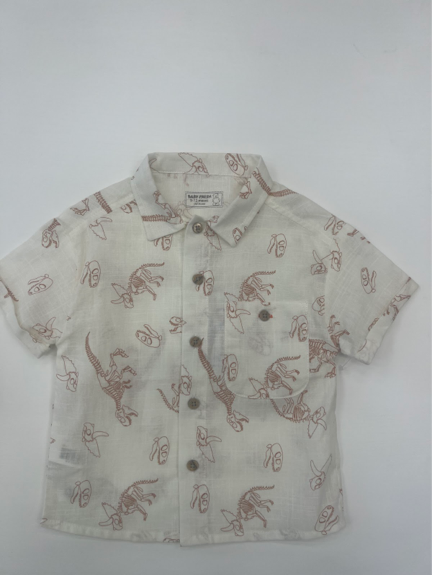 CAMISA BUTTON UP DINOSAURIOS